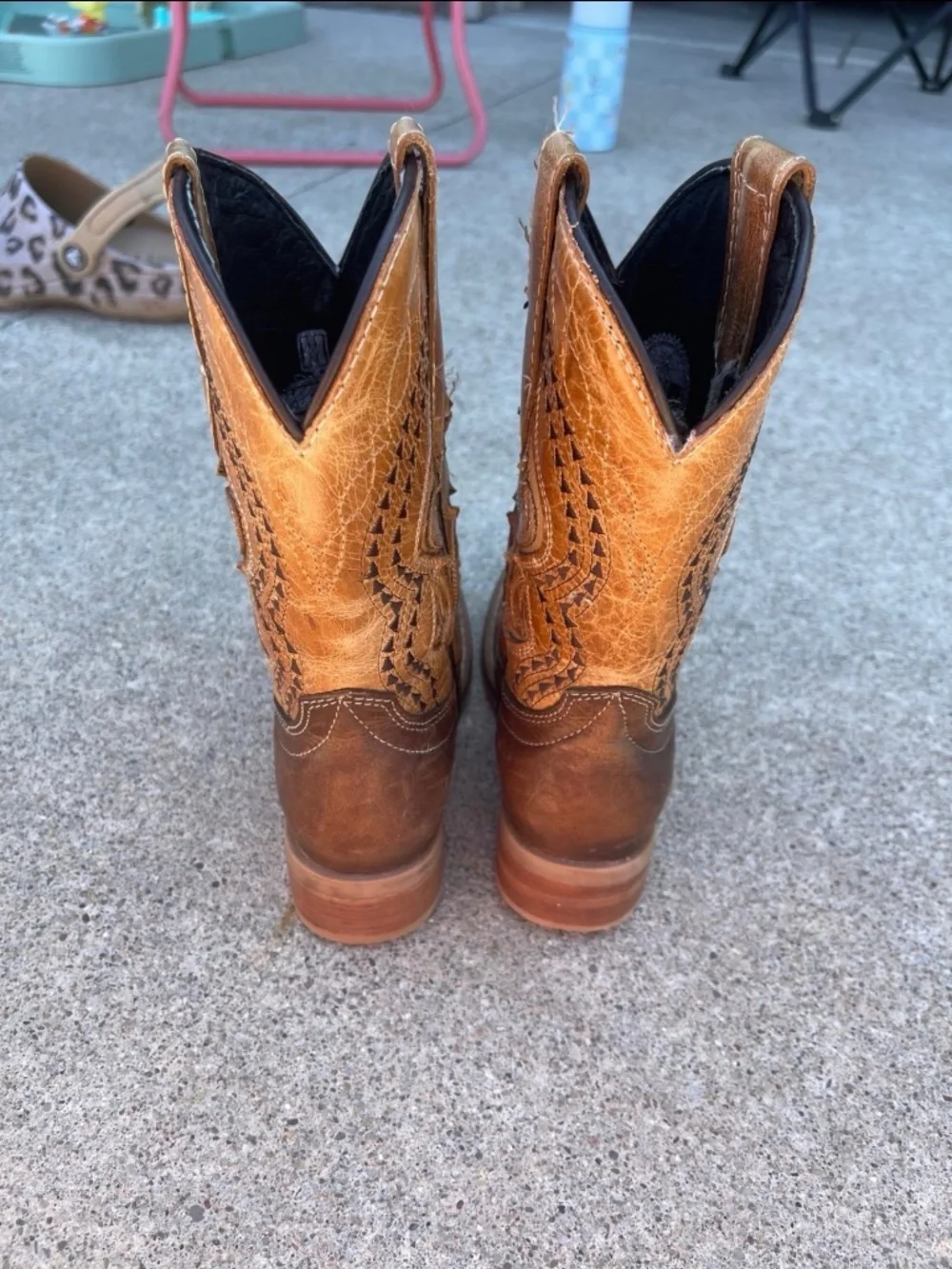 Toddler square toe boots size 11